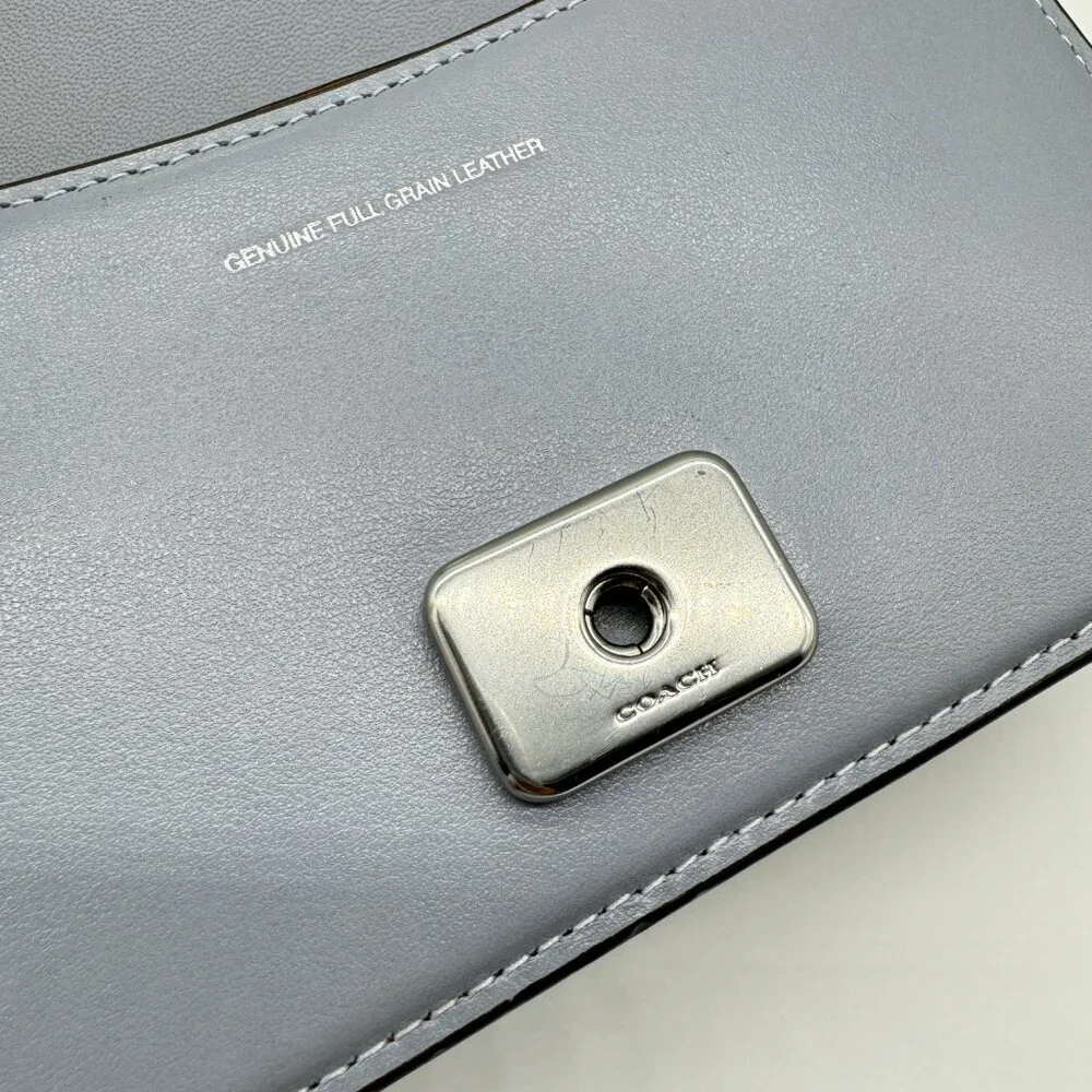 COACH Bandit Luxe full grain leather crossbody bag- Blue - Picture 5 of 13